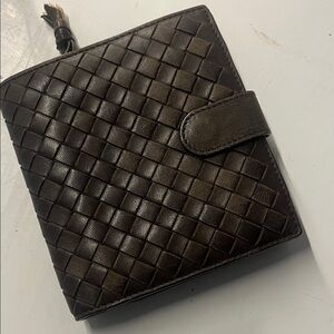 Bottega Veneta brown vintage intreciato wallet